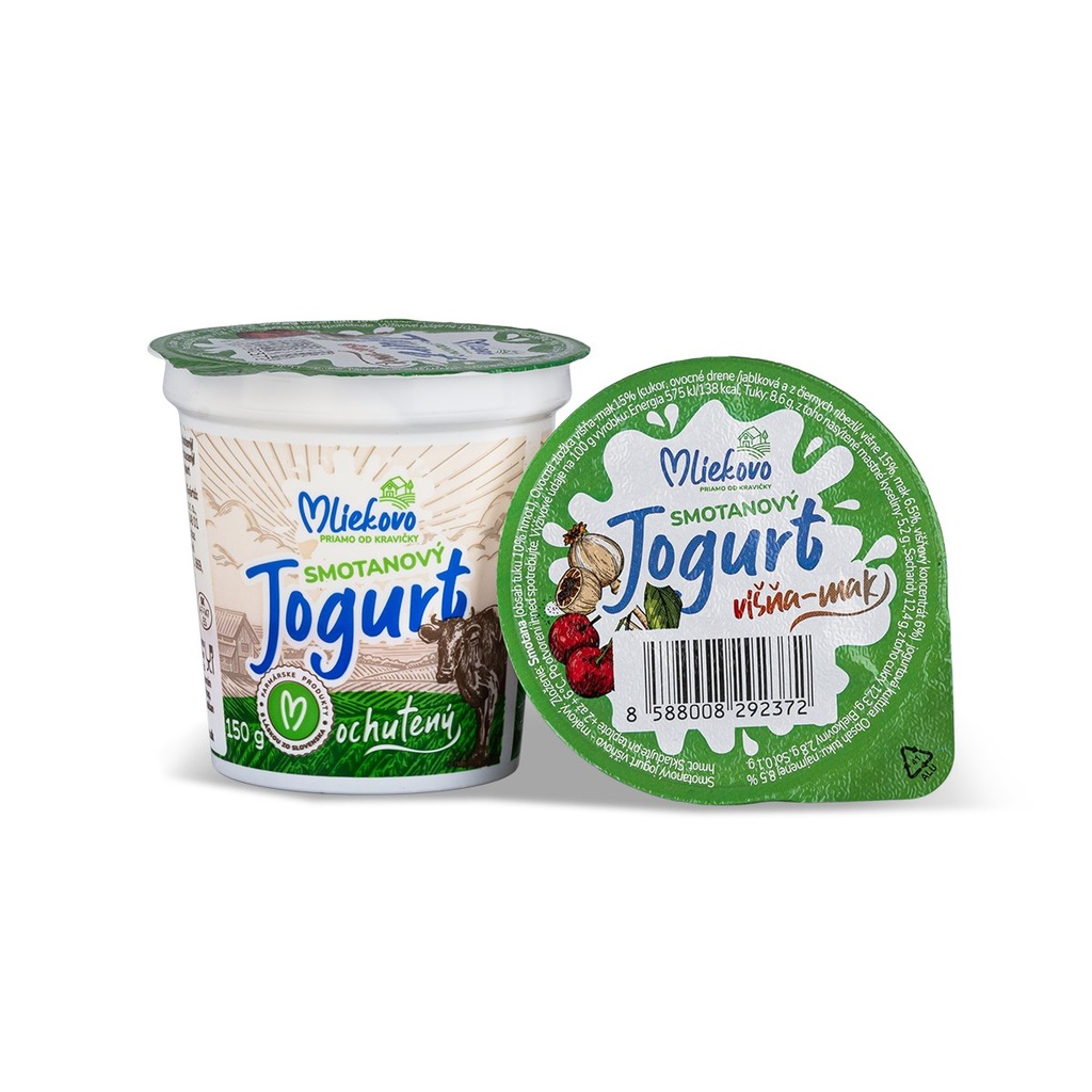 (5011004) Smotanový jogurt mak-višňa 8,5 % 150g