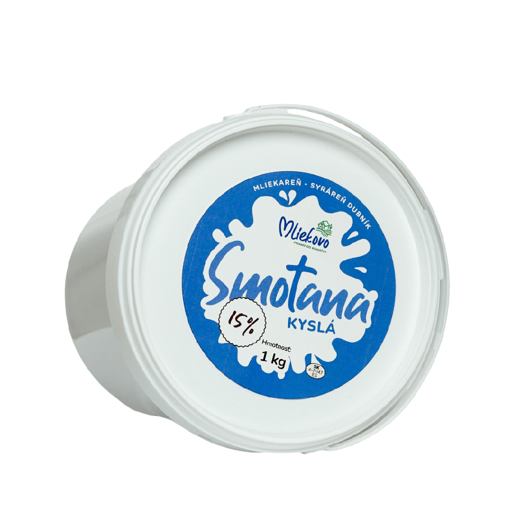 (5012005) Zakysaná smotana 15%, 1kg vedierko
